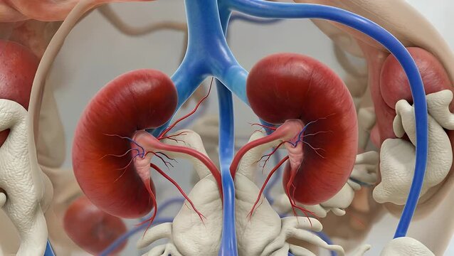 Pair of Renal Organs Resembling Legumes in Form with Dimensions Comparable to Clenched Hand