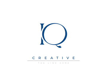 Blue stylized letters IQ combined in a modern design on a clean white background, evoking professionalism and creativity. Ideal for branding, business identity, and corporate representation concepts.