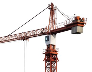 Close-up of a construction crane
