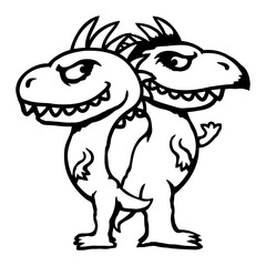 2 Cool Dinosaur Team Best Friends Funny Crew