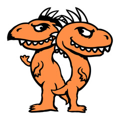 2 Cool Dinosaur Team Best Friends Funny Crew