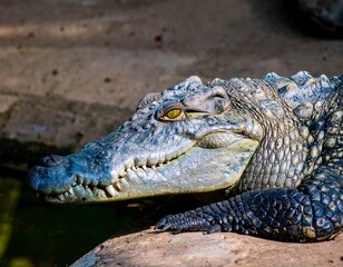 Fototapeta premium Close-up of a crocodile's head