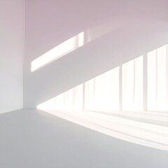 Fototapeta premium Empty room bathed in sunlight