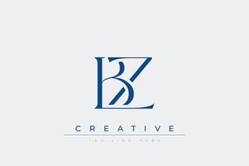 Blue stylized letters BZ combined in a modern design on a clean white background, evoking professionalism and creativity. Ideal for branding, business identity, and corporate representation concepts.