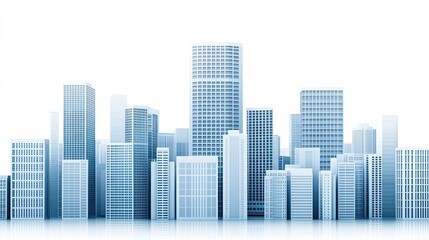 Obraz premium Modern city skyline abstract architecture