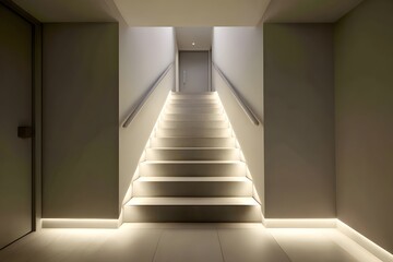 Obraz premium Step Edge Mounted Anti Glare Non Slip Stair Lighting for Safety and Home Security