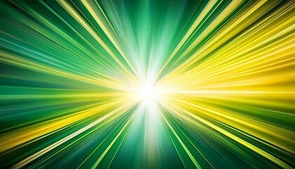 A Vibrant Abstract Background With A Green And Yellow Color Scheme The Central Focus Is A Burst Of Bright White Light That Radiates Outwards Creating A Dynamic And