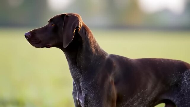 Dog standing in field