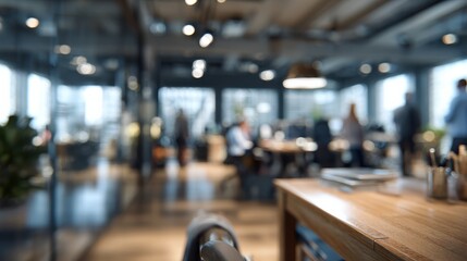 blurred business office scene with casual attire and bokeh