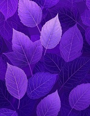 Purple leaves, detailed pattern
