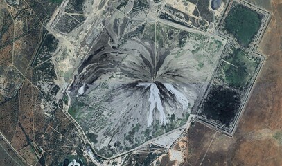 Kimberly Diamond Mine, South Africa: High-Resolution Aerial View of The Big Hole