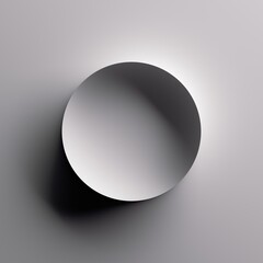 Minimalist 3D abstract background with smooth, curved, rounded shapes and soft shadows. Monochrome composition with elegant light and shadow contrast.