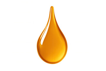 Realistic golden honey drop falling with transparent background, ideal for food and beverage advertising