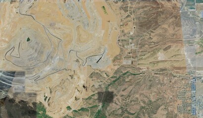 Bingham Canyon Mine, USA: High-Resolution Aerial View of the Giant Copper Mine