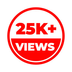 25K views png, minimalistic design concept, modern digital art, clean visual
