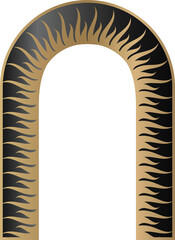 Decorative Gold and Black Archway Element