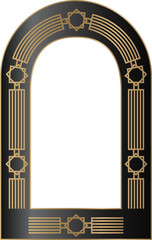 Decorative Gold and Black Archway Element
