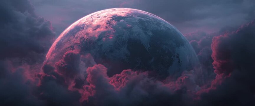 Planet earth in stormy skies - Powered by Adobe