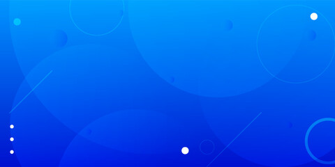 Abstract blue background with circles. Vector