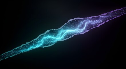 Mind-Bending Corporate Backdrop &ndash; Torn Dark Matter Revealing Pulsating Deep Cyan Energy Layer, Futuristic Luxury for Tech & Innovation Branding