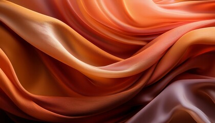 Obraz premium Abstract Flowing Fabric Textiles In Warm Gradient Colors