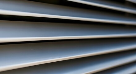Obraz premium Abstract industrial metalwork pattern of horizontal slats and parallel lines detail image