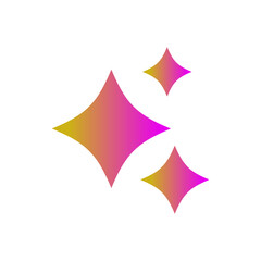 Obraz premium Generative AI star and magic sparkles star logo icon with colorful design. Modern artificial intelligence and spark star symbol for creative tools and designs.