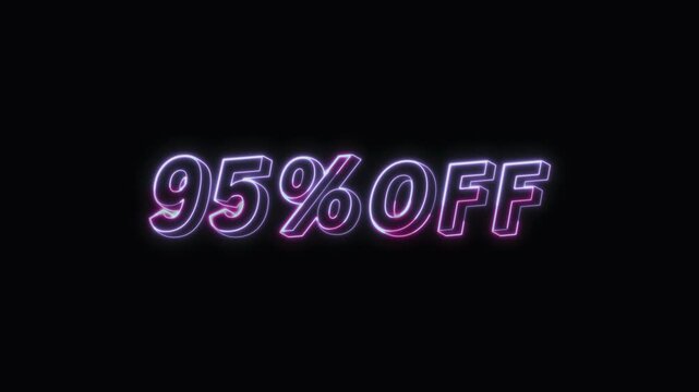  95% OFF Neon Text Seamless Loop 4K with Black Background Animated Promotional Typography for Video Editing