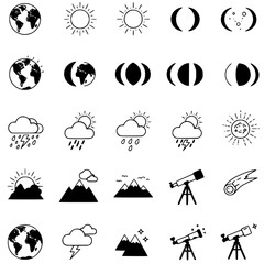 Obraz premium black and white icons