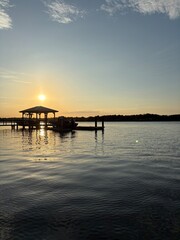 Obraz premium sunset on the pier