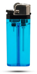 Transparent Blue Lighter Smoking Tool Flame Starter Pocket Size Ignition Cigarette Accessories on transparent background