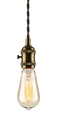 Vintage Edison Bulb Pendant Light Fixture Antique Style Lighting Hanging Lamp Industrial on transparent background