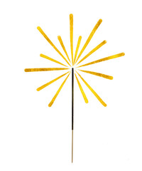 Golden Bengal fire, festive fireworks, metallic gold texture, hand-painted with shiny gold paint
