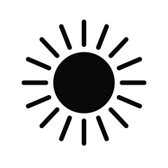 Obraz premium Bright Sun Icon Illustrating Nature's Beauty in a Minimalist Design Environment