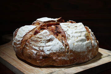 Brazilian bread under minimal light. Brazilian breakfast.