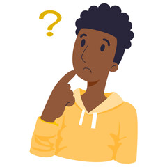 man thinking about something