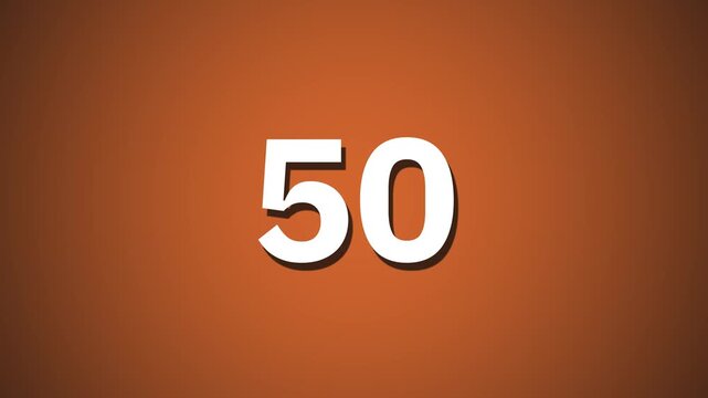  Numbers Counting Down 4K Seamless Countdown Timer Animation for Video and Digital Displays