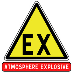 EX Sign &ndash; Explosive Atmosphere Warning, ATEX Zone Safety Signage