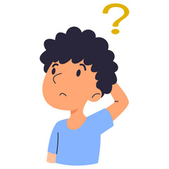 vector icon illustration of a person thinking