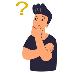 vector icon illustration of a person thinking