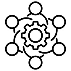 Obraz premium Team Building Icon