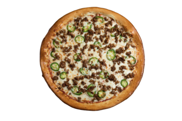 piza sobre fondo transparente 