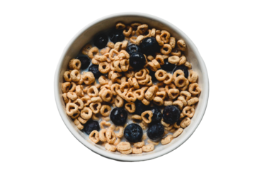 desayuno saludable, frutas sobre fondo transparente