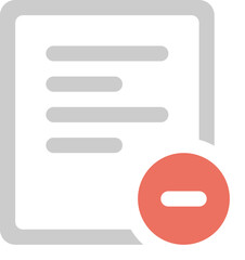 Obraz premium Delete List Document