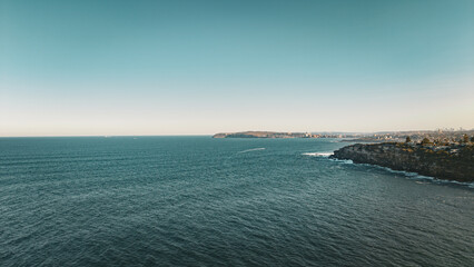 Amazing Curl Curl Drone Point of View, Northern Beaches, NSW, Sydney, Australia. Beach, Nature,...