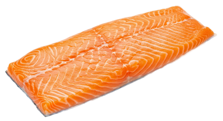 Fresh Orange Salmon Fillet on Gradient Background For Healthy Cooking
