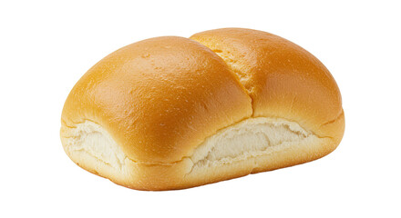 Golden Brown Bread Roll on Warm Background, Fresh Baked Good