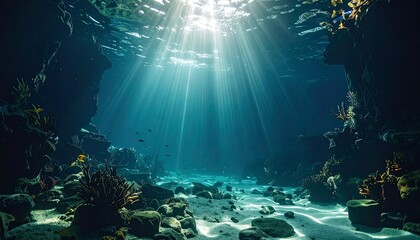 Underwater coral reef scene