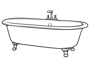 A bathtub coloring page