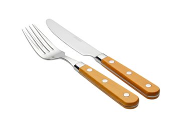 Stylish Stainless Steel Cutlery Set with Natural Wood Handles for Elegant Dining